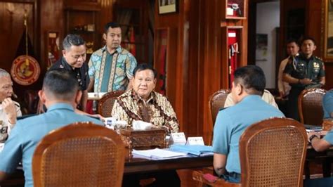 Menhan Prabowo Brainstorming Dengan KSAL Laksamana Ali Bahas Penguatan