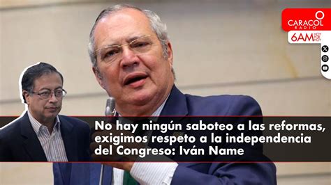 Exigimos respeto por la independencia del Congreso Senador Iván Name