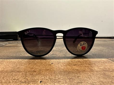 Ray Ban Erika Black Rubber Grey Gradient Grey Polarized 54mm Sunglasses Rb4171 8056597142526 Ebay