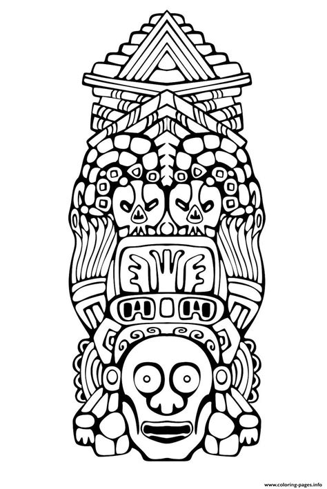 Adult Mask Inspiration Inca Mayan Aztec Coloring Page Printable Porn