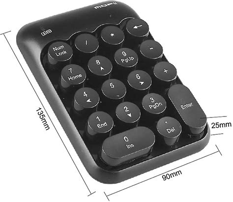 Teclado numérico inalámbrico mini usb portátil 2 4ghz 18 key