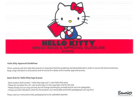 Hello Kitty Pdf Document Branding Style Guides