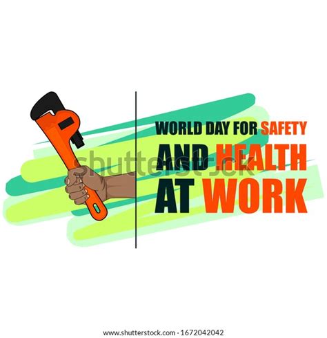 World Day Safety Health Work Pipe Stock Vector Royalty Free