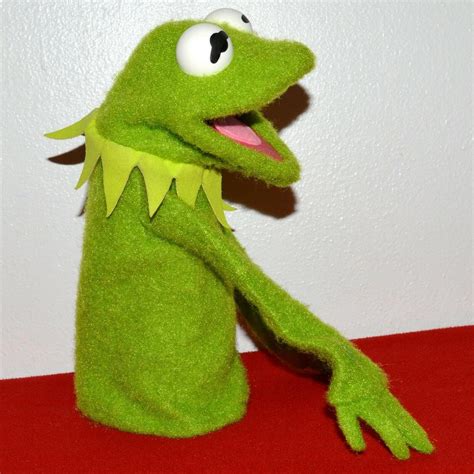 Vtg Sesame Street Kermit Frog Muppet Hand Puppet Jim Henson Fisher