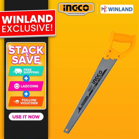 Ingco By Winland Fast Cut Hand Saw 16 Saw For Cutting Wood HHAS48400