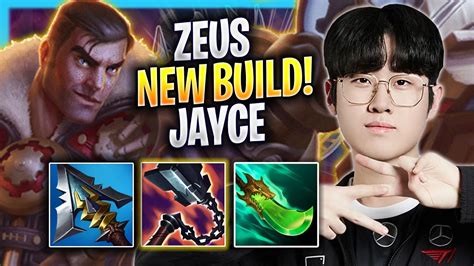 Zeus Tries New Jayce Build T Zeus Plays Jayce Top Vs Rumble