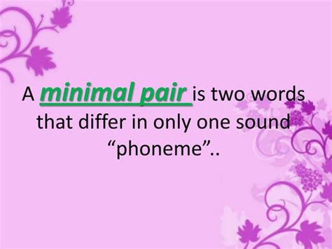 Minimal Pairs Ppt