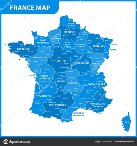 Mapa De Francia Regiones Y Capitales Mapa Detallado Francia Con Las