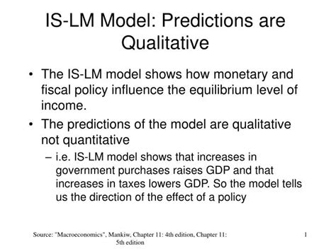 Ppt Is Lm Model Predictions Are Qualitative Powerpoint Presentation