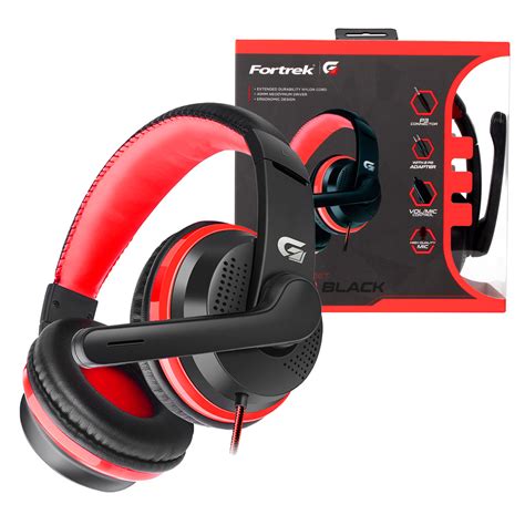 Headset Gamer Fortrek Spider Black P3 Adaptador P2 Driver 40mm