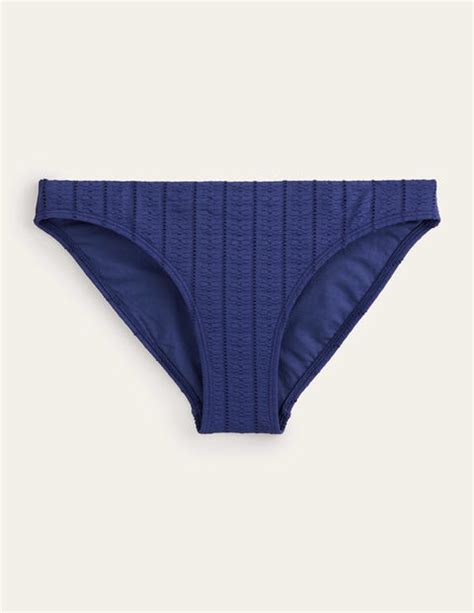 Classic Bikini Bottoms Navy Texture Boden UK