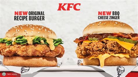 New Kfc Burgers Original Recipe Burger And Bbq Cheese Zinger Youtube