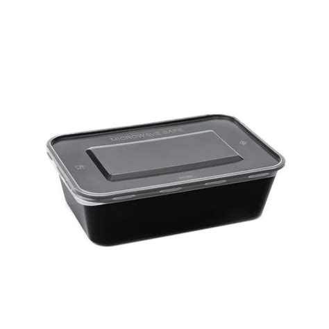 Pp Damati Rectangle Container Ml Black With Lid At Rs Piece