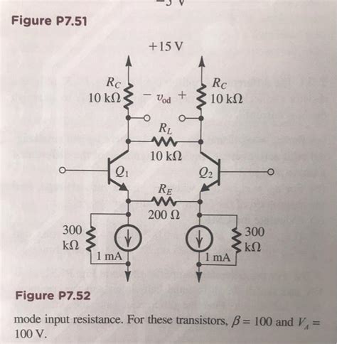 Solved Ne For The Differential Amplifier Shown In Fig Chegg