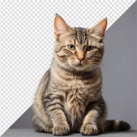 Retrato De Un Gato Aislado Sobre Un Fondo Transparente Archivo PSD