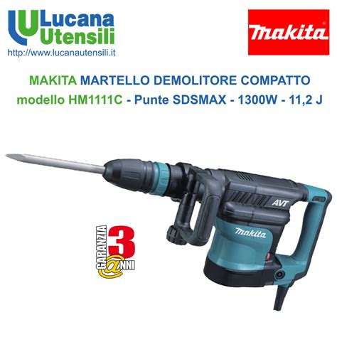 Makita Martello Demolitore Compatto Elettrico Modello Hm C Punte