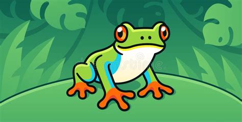 Funny Cartoon Tree Frogs