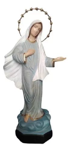 Imagem Nossa Senhora Rainha Da Paz De Medjugorje 30cm Resina Cor