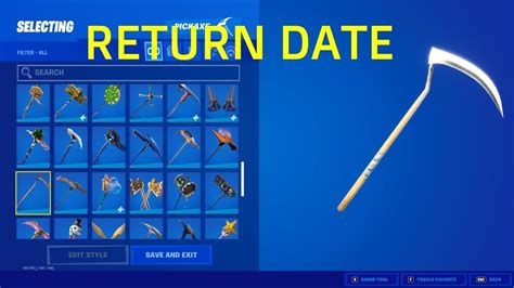 Reaper Pickaxe Return Date In Fortnite Item Shop Youtube