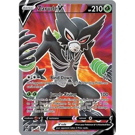 Verified Zarude V Full Art Vivid Voltage By Pokemon Cards Whatnot