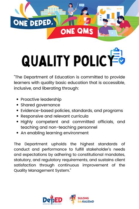 Deped Quality Policy Statement Qps Department Of Education Central Visayas