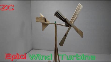 How To Make A Wind Turbine Out Of Popsicle Sticks Youtube