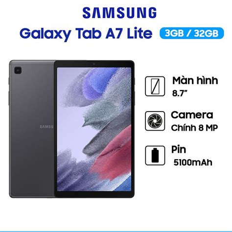 Máy Tính Bảng Samsung Galaxy Tab A7 Lite 3gb32gb Sm T225 New Seal