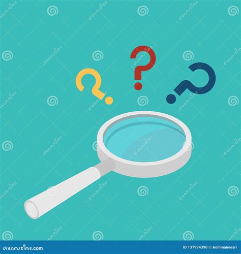 Magnifying Glass And Question Mark Icon Stock Vector Illustration Of Flat Isolated 137994390