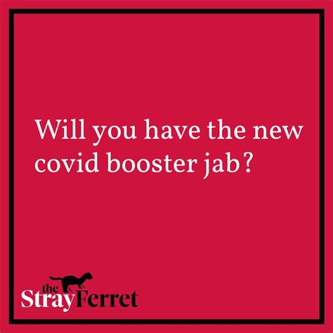 The Stray Ferret On Twitter A New Covid Booster Jab Is To Be Offered