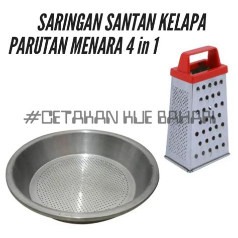 Jual Set Parutan Menara Sisi Stainless Dan Saringan Santan Kelapa