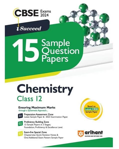 Arihant Cbse Sample Question Papers Class 12th Chemistry For 2024 Exams At Rs 199 Piece Model