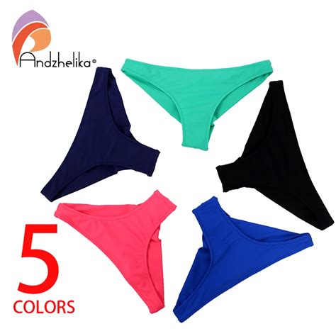 Andzhelika Parte Inferior De Bikini Unicolor Para Mujer Ba Ador