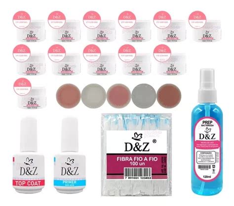 Caixa Gel Uv D Z Topcoat D Z Primer D Z Fibra Parcelamento