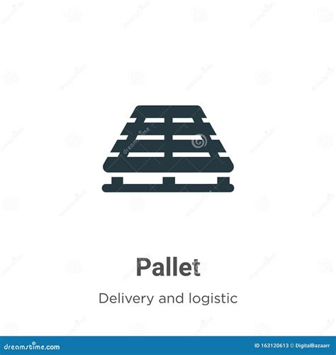 Pallet Vector Icon On White Background Flat Vector Pallet Icon Symbol