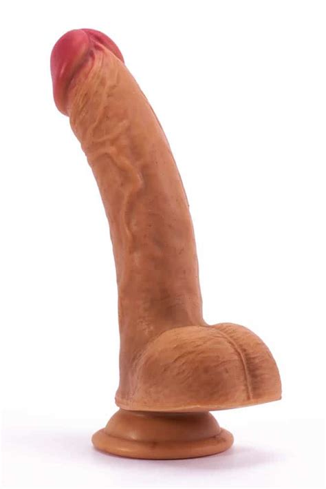 Dildo Cu Ventuza Dual Layered Silicon 20 Cm DILDOURI