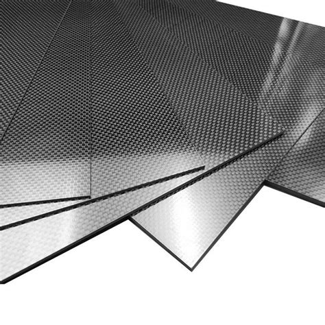 Mirror Like Finish Two Sided Carbon Fiber Gloss Twill Sheet 12 X 24