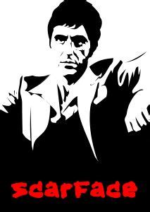 Scarface Stencil | Face stencils, Silhouette art, Stencil graffiti