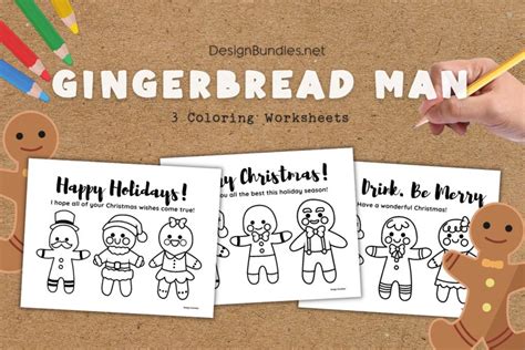 Gingerbread Man Christmas Coloring Pages