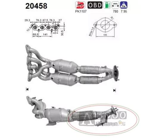 CATALIZZATORE DFC FORD FOCUS 1 6i TI VCT 1596 Cc 88 Kw 120 Cv MUDA 2