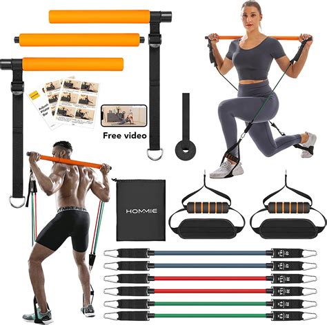 Barra De Pilates Hommie Barra De Resistencia Ajustables Y Removibles