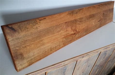 Wandplank Mangohout X Cm Transparante Lak Muurplank Plank