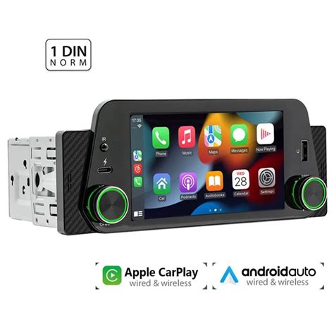 Autoradio CarPlay Android Auto 5 Bluetooth Mains Libres A2DP USB R