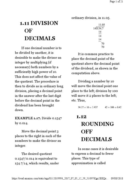 1 Pdf Significant Figures Division Mathematics