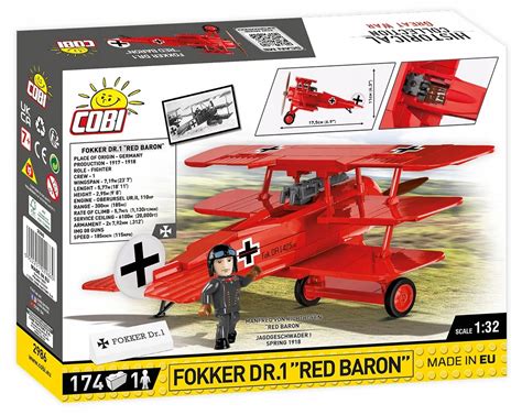 Outlet Polskie Klocki Cobi Samolot Fokker Dr Red Baron Wojsko