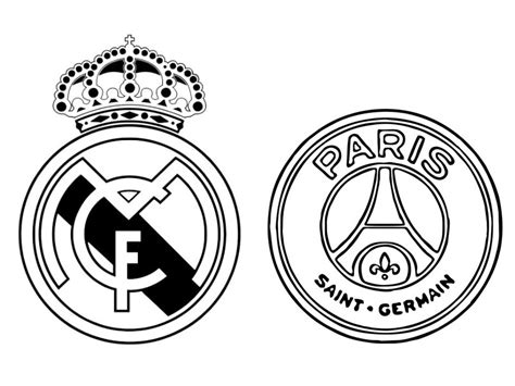 Coloriage Ligue Des Champions Real Madrid Cf Paris Saint Germain