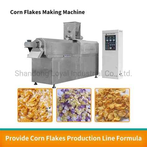 Breakfast Cereal Extruder Corn Flakes Snack Food Making Machine