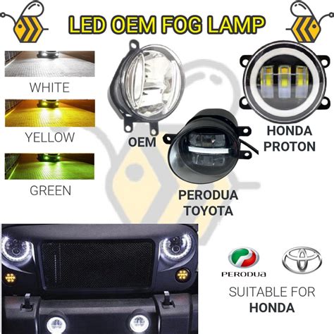 Perodua Toyota Honda Oem Led Fog Lamp Estima Vellfire Camry Vios