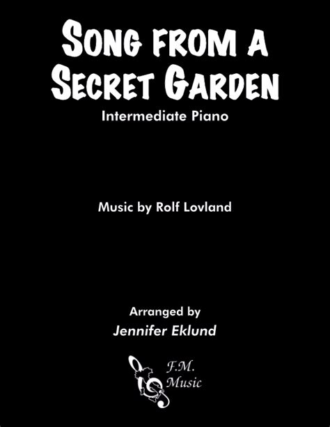 Song From A Secret Garden Intermediate Piano By Secret Garden Rolf