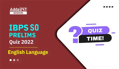 English Quizzes For Ibps So Prelims Rd December