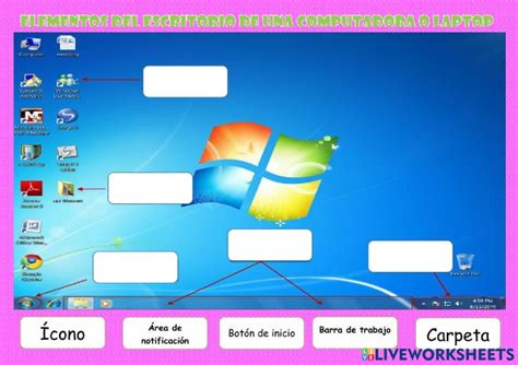 Elementos Del Escritorio De Windows Interactive Worksheet In 2024
